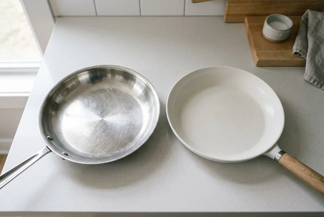 Poêle céramique ou inox : laquelle choisir sans acier ni téflon ?