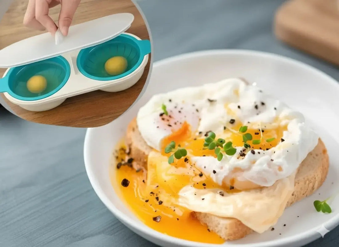 Cuiseur œuf mollet EGGNEST™ : oeufs pochés en 2 minutes