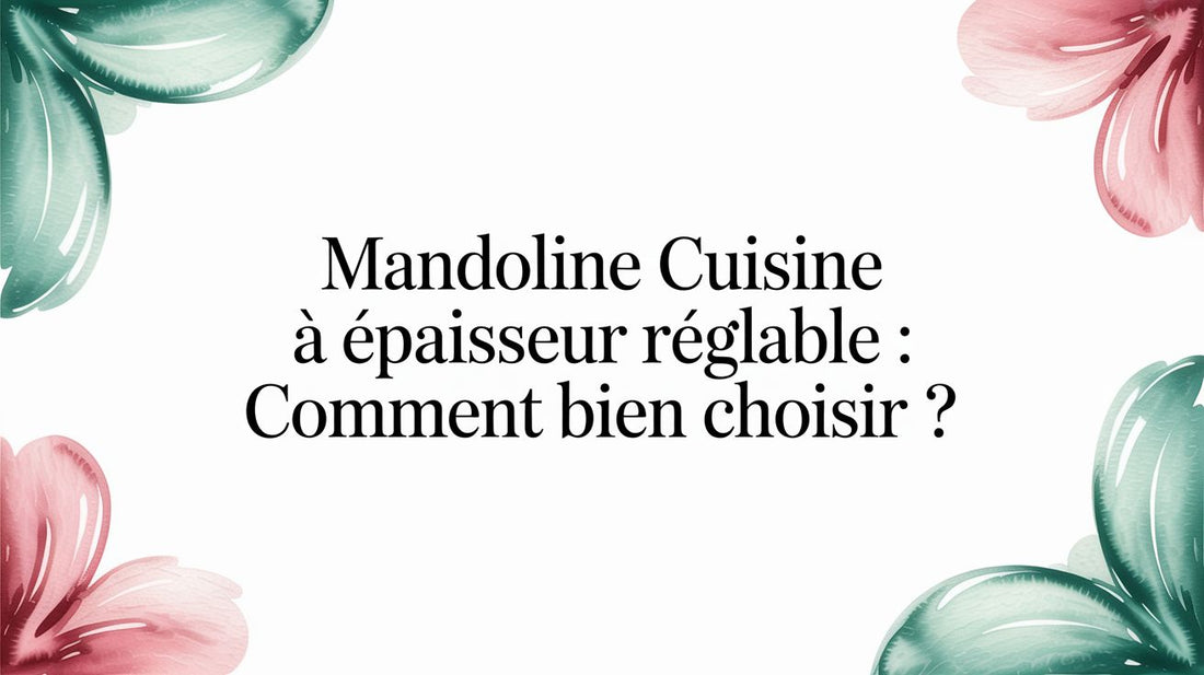 Mandoline cuisine à épaisseur réglable : comment bien choisir ?