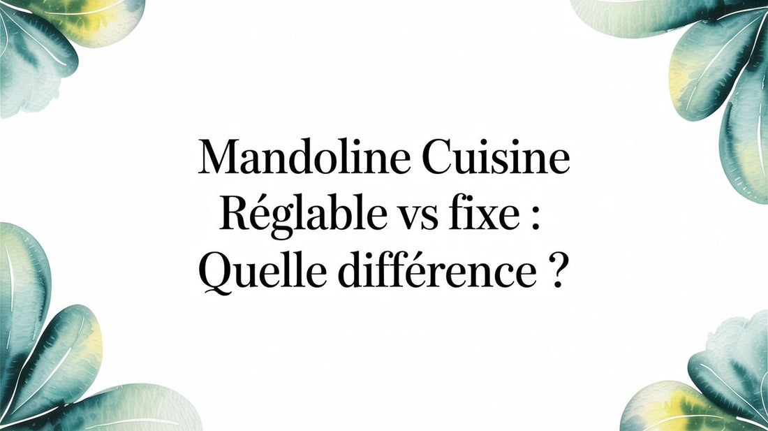 Mandoline cuisine réglable vs fixe : quelle différence ?