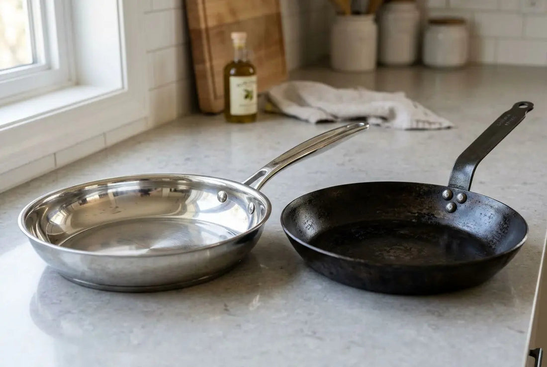Poêle inox vs acier : quel matériau choisir pour votre cuisson