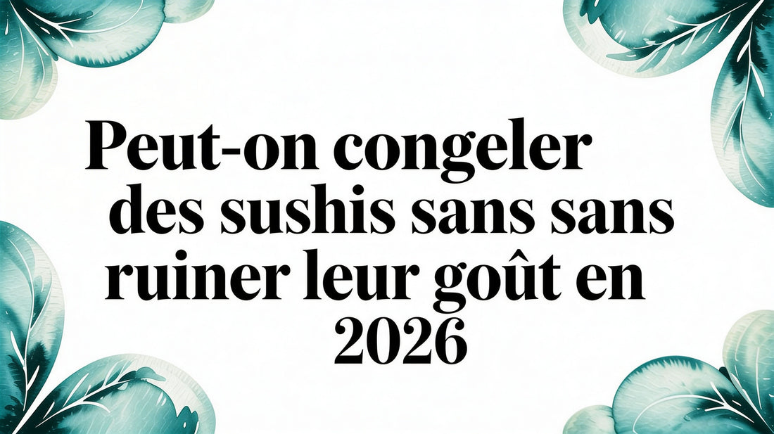 Peut on congeler des sushis sans ruiner leur goût en 2026