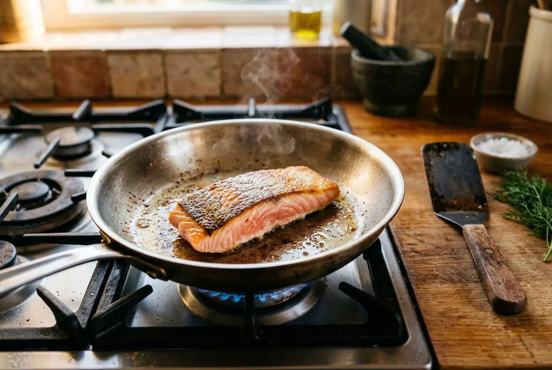 Comment cuire un saumon à la poêle inox sans qu'il n'attache