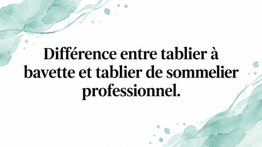 Différence entre tablier à bavette et tablier de sommelier professionnel. Smarty Chef