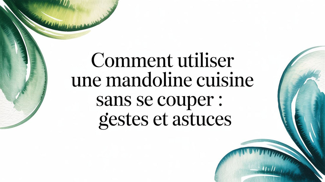 Comment utiliser une mandoline cuisine sans se couper : gestes et astuces