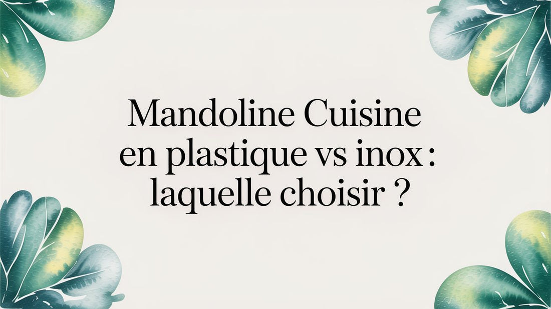Mandoline cuisine en plastique vs inox : laquelle choisir ?
