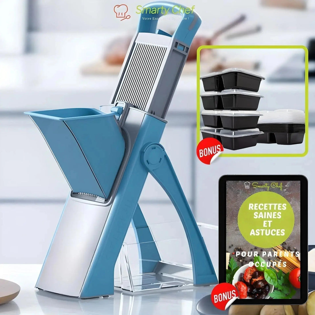 Mandoline | QuiqPrep™ : l'ustensile de cuisine qui va révolutionner vos repas !