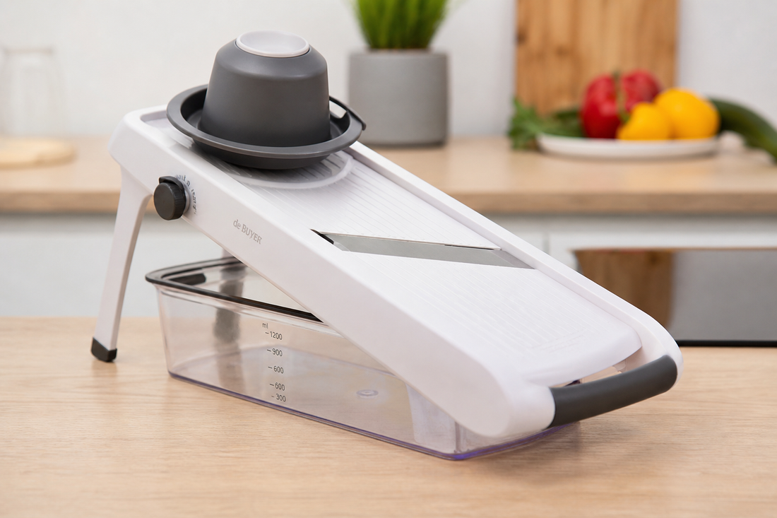 Mandoline cuisine avec bac récupérateur : pourquoi c'est indispensable ?