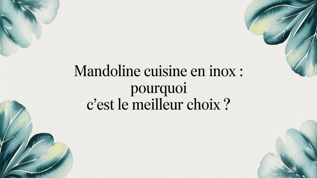 Mandoline cuisine en inox : pourquoi c'est le meilleur choix ?