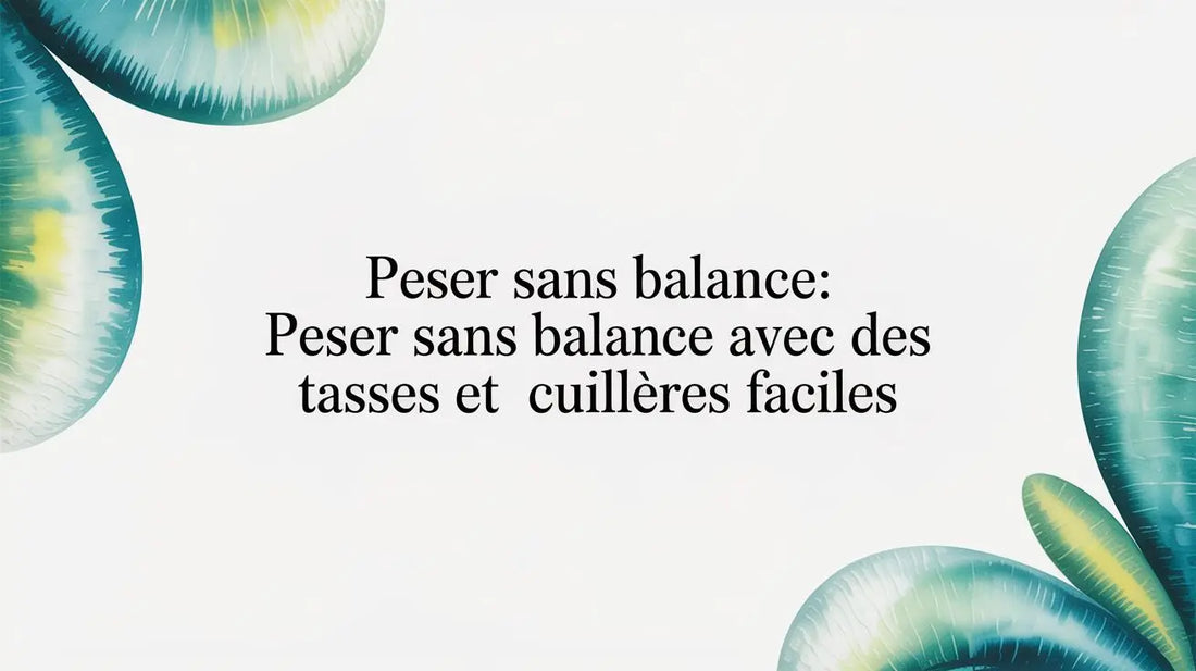 Peser sans balance : les astuces faciles pour mesurer vos ingrédients Smarty Chef