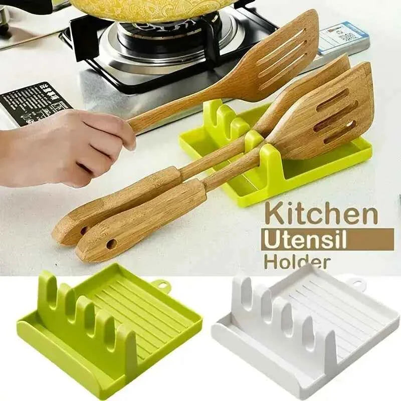 Repose-couvercle pour casserole, cuillères et spatules, vue d'ensemble