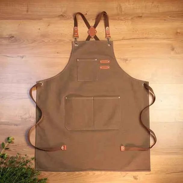 Tablier Cuisine Homme KITCHWEAR™ | Tablier imperméable Couleur Kaki