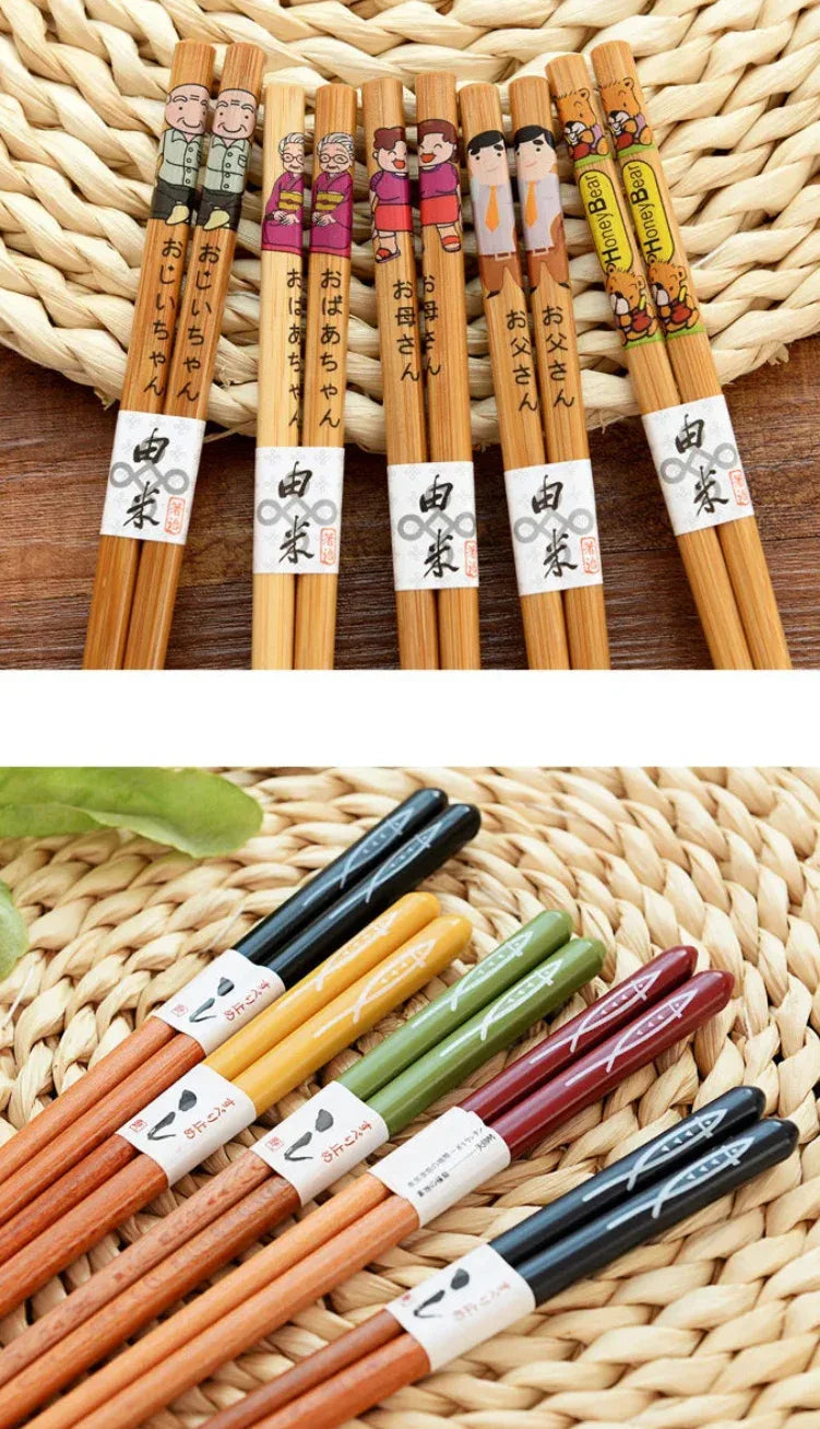 Baguette chinoise prise en main ergonomique bambou naturel