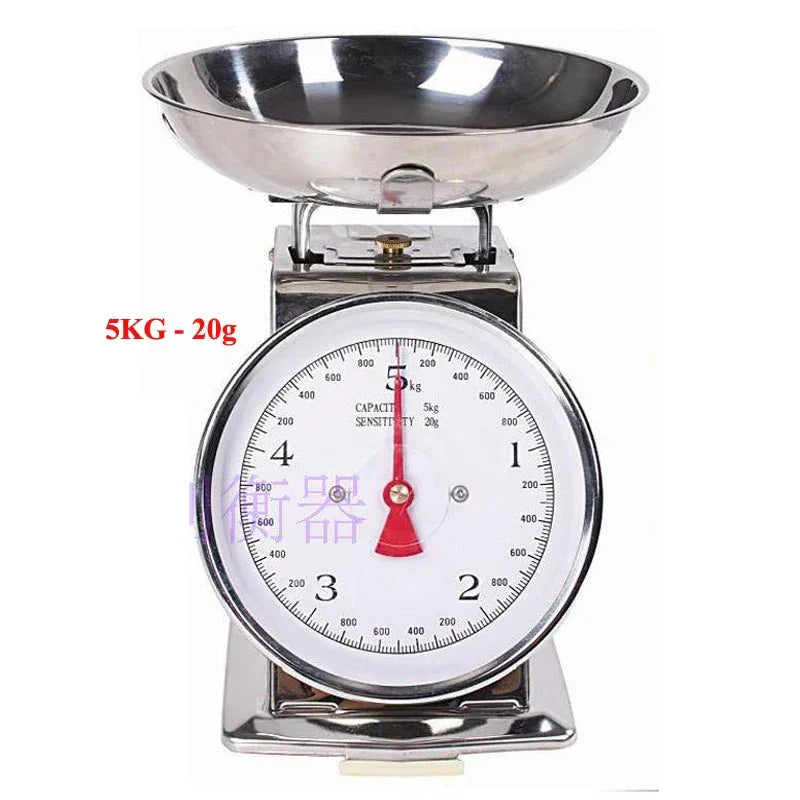 Balance de cuisine mécanique 5 kg avec grand cadran précis RetroGram
