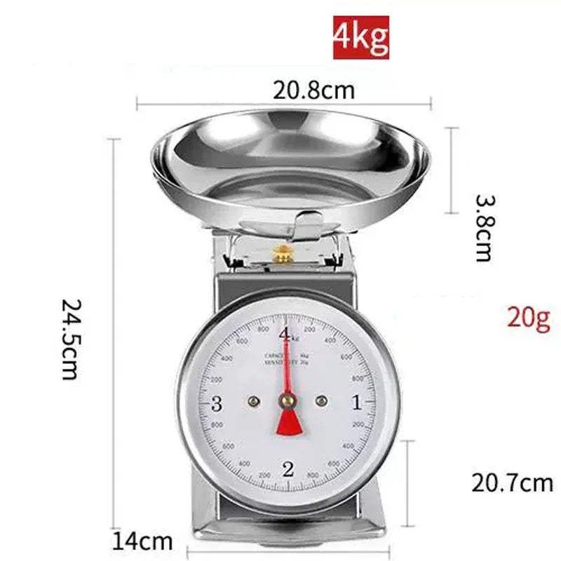 Balance de cuisine mécanique avec bol inox amovible pour pâtisserie maison RetroGram