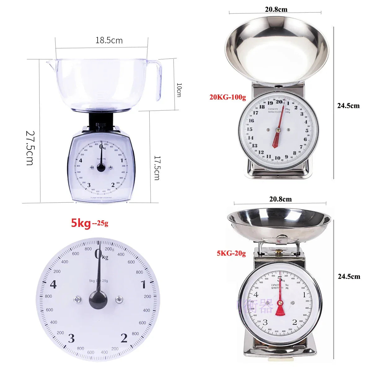 Balance de cuisine mécanique robuste pour cuisson et pâtisserie RetroGram