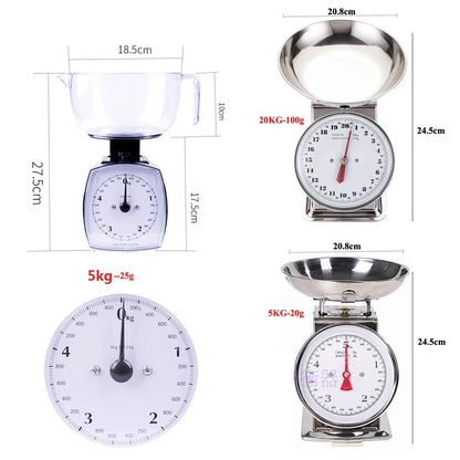 Balance de cuisine mécanique robuste pour cuisson et pâtisserie RetroGram