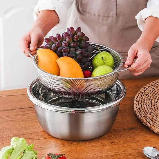 Passoire inox Inoxa™ Smarty Chef compatible lave-vaisselle pour un nettoyage sans effort