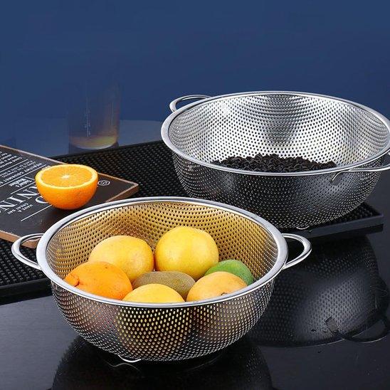 Passoire inox Inoxa™ Smarty Chef idéale pour laver fruits et légumes efficacement
