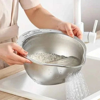 Passoire inox PASSINOX avec base stable et poignées ergonomiques