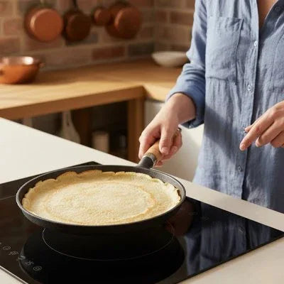 Poêle à crêpes eppaisse cuisson pro