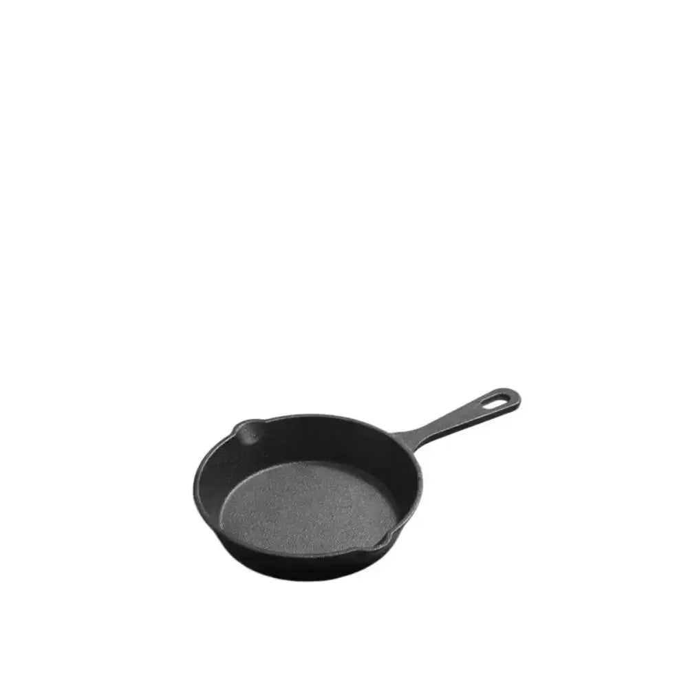 Uncoated Nonstick Frying Pan Signature Teardrop Handle Cast Iron Small Omelette Pan Multi-size Heat-Resistant Saute Pot Kitchen Smarty Chef