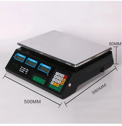 40KG Electronic Price Computing Scale Commercial  Price Scale Digital Scale LCD Backlight For Retail Store Restaurant Market Smarty Chef