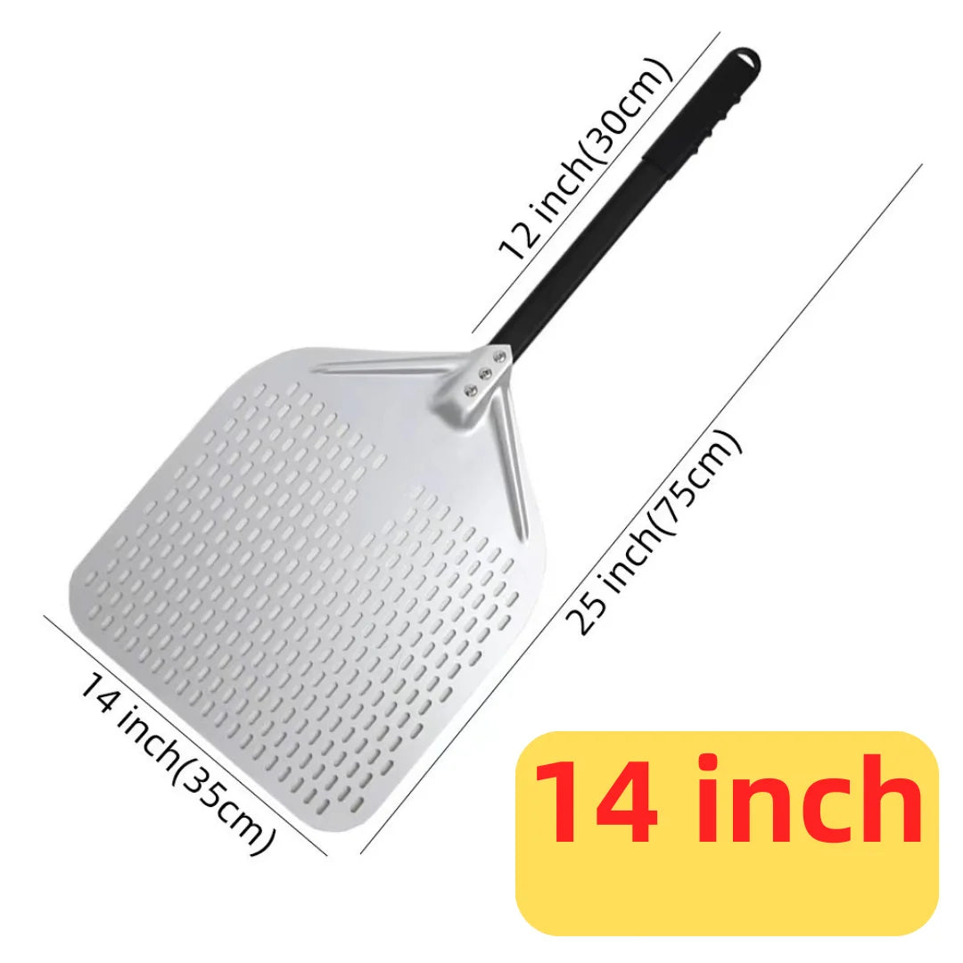Argent 14 pouces 76 cm Couleur Pelle À Pizza En Aluminium Anodisé Pour Four