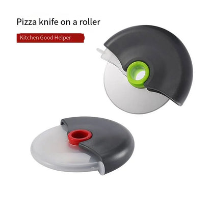 Roulette à pizza inox avec couvercle, vue 3