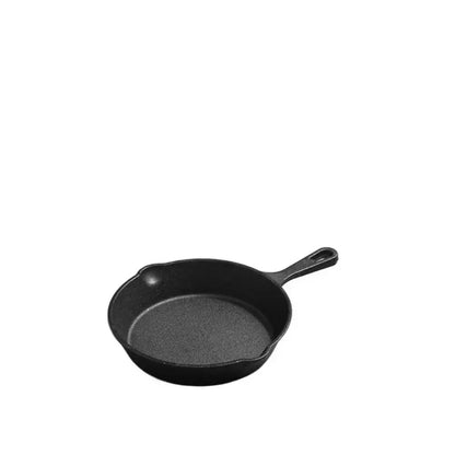 Uncoated Nonstick Frying Pan Signature Teardrop Handle Cast Iron Small Omelette Pan Multi-size Heat-Resistant Saute Pot Kitchen Smarty Chef