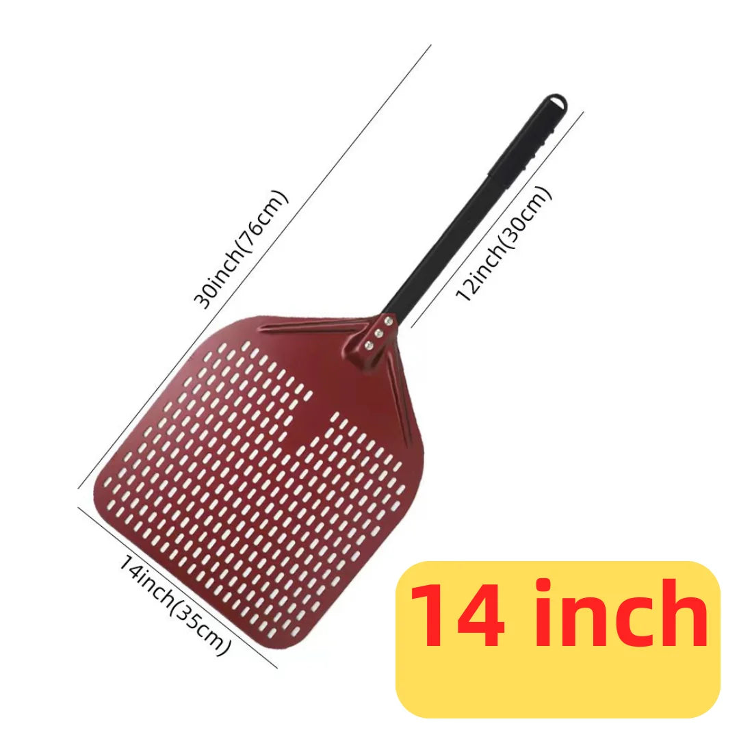Rouge 14 pouces 76 cm Couleur Pelle À Pizza En Aluminium Anodisé Pour Four