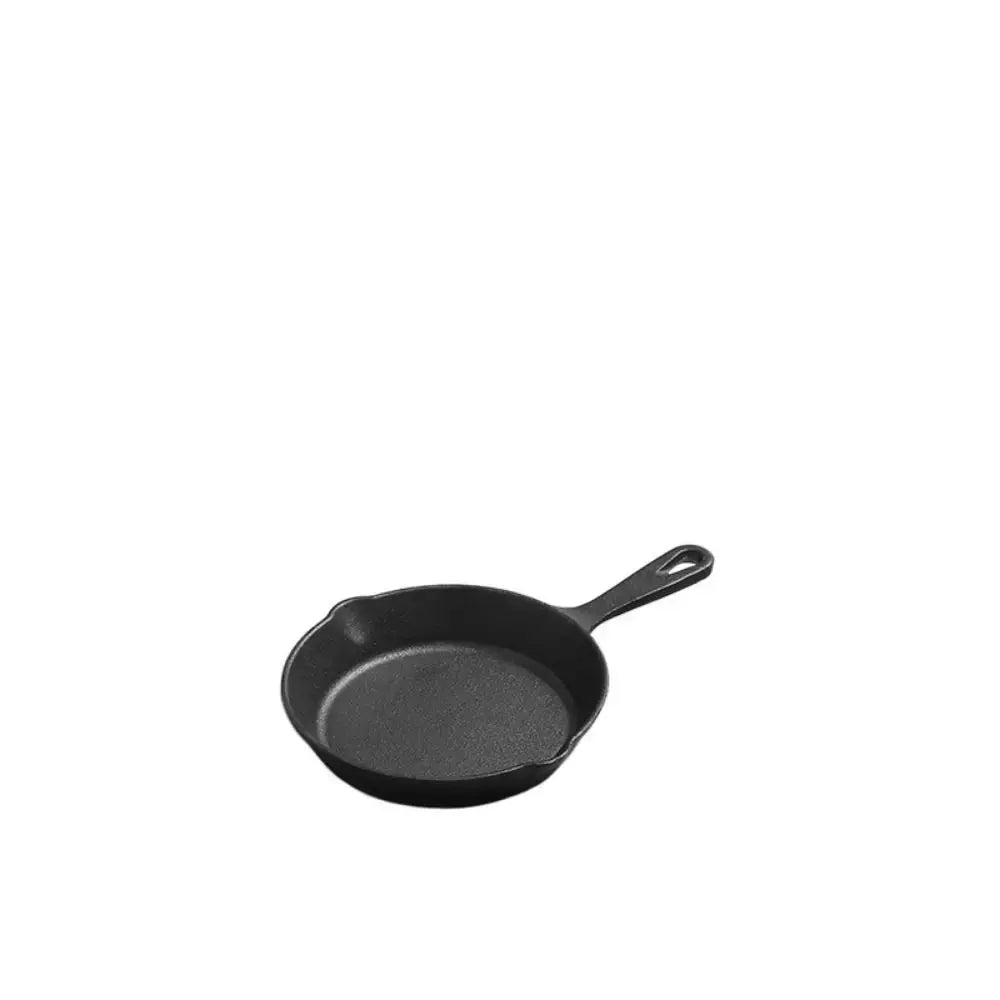 Uncoated Nonstick Frying Pan Signature Teardrop Handle Cast Iron Small Omelette Pan Multi-size Heat-Resistant Saute Pot Kitchen Smarty Chef