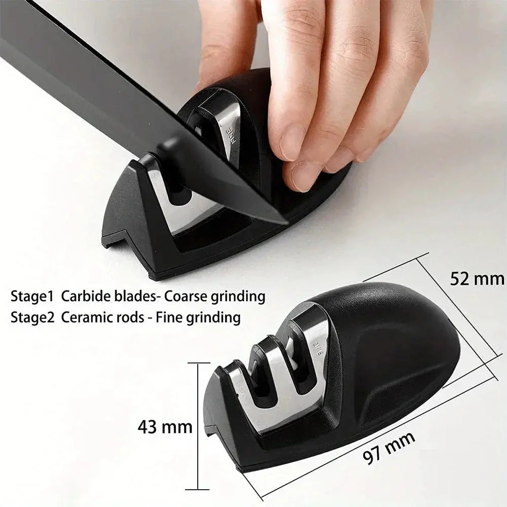 Kitchen knife a set of 7 pieces, black stainless steel knife, knife sharpener, a professional chef knife set, is yakeli stents Smarty Chef