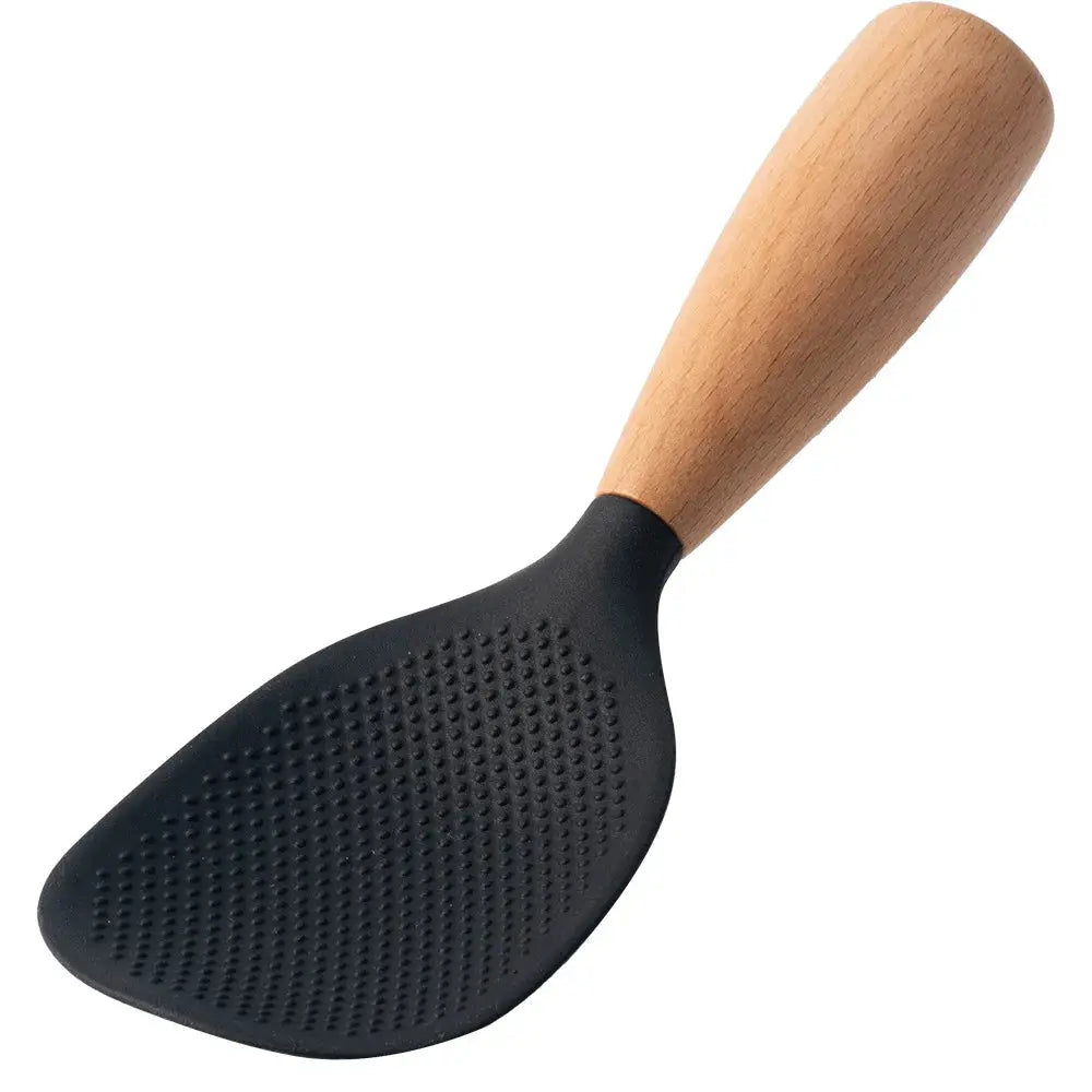 1Pcs Silicone Spoon Non-stick Cooking Spoon Anti-scalding Pot Rice High-temperature-resistant Spoon Durable Kitchen Gadgets Smarty Chef