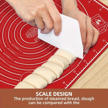 Tapis de cuisson silicone antidérapant rouge, vue 2