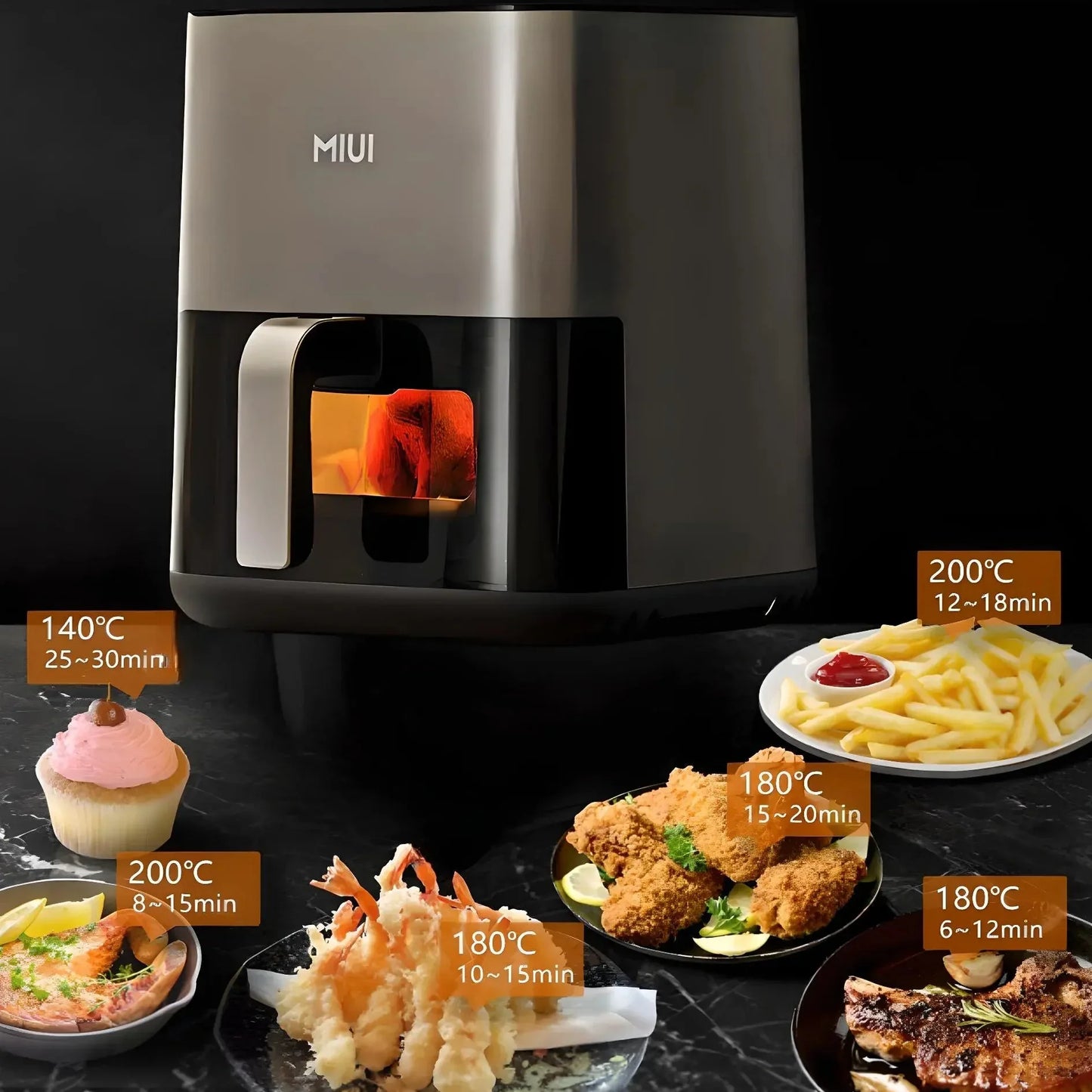airfryer ultra polyvalent et multifonctions moderne miui