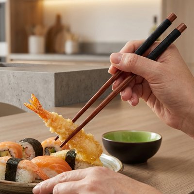 baguette chinoise ELEGANTE antidérapante pour manger sushi facilement