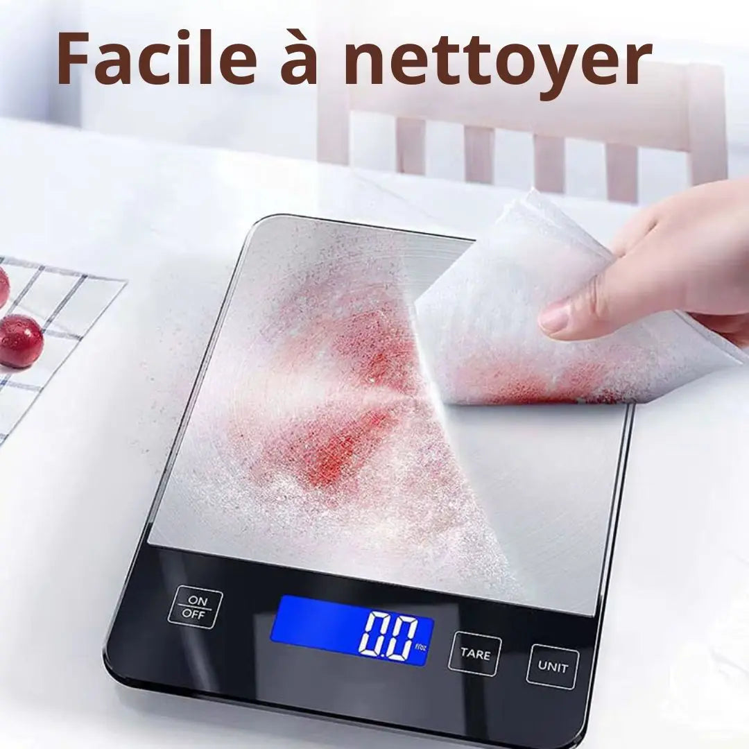Louis Tellier - Balance électronique professionnelle - 10kg - IP53 - précision 1g - plateau