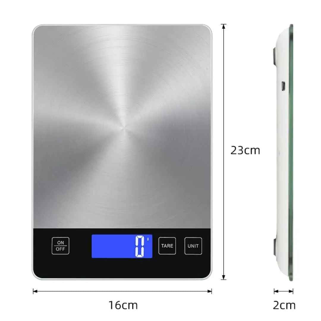 Homebuds Balance Cuisine Numérique 10kg / 1g - Précision Professionnelle LED, Tare, Noir