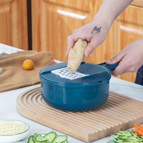 Coupes légumes pratique avec fonction passoire et rangement intégré – UltraCutBox