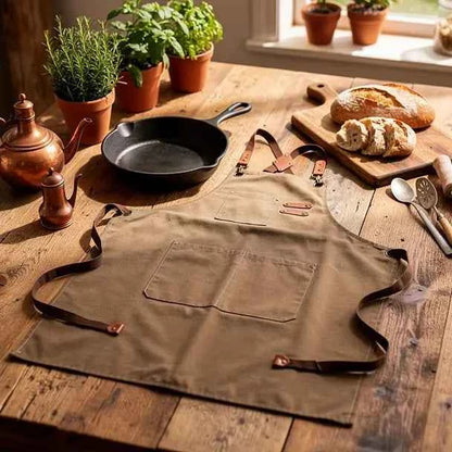 Tablier Cuisine Homme KITCHWEAR™ | Tablier imperméable Couleur Kaki