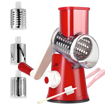 MANDOLINE CUISINE ROTATIVE  3 EN 1  | MASTERSLICER™ ROUGE