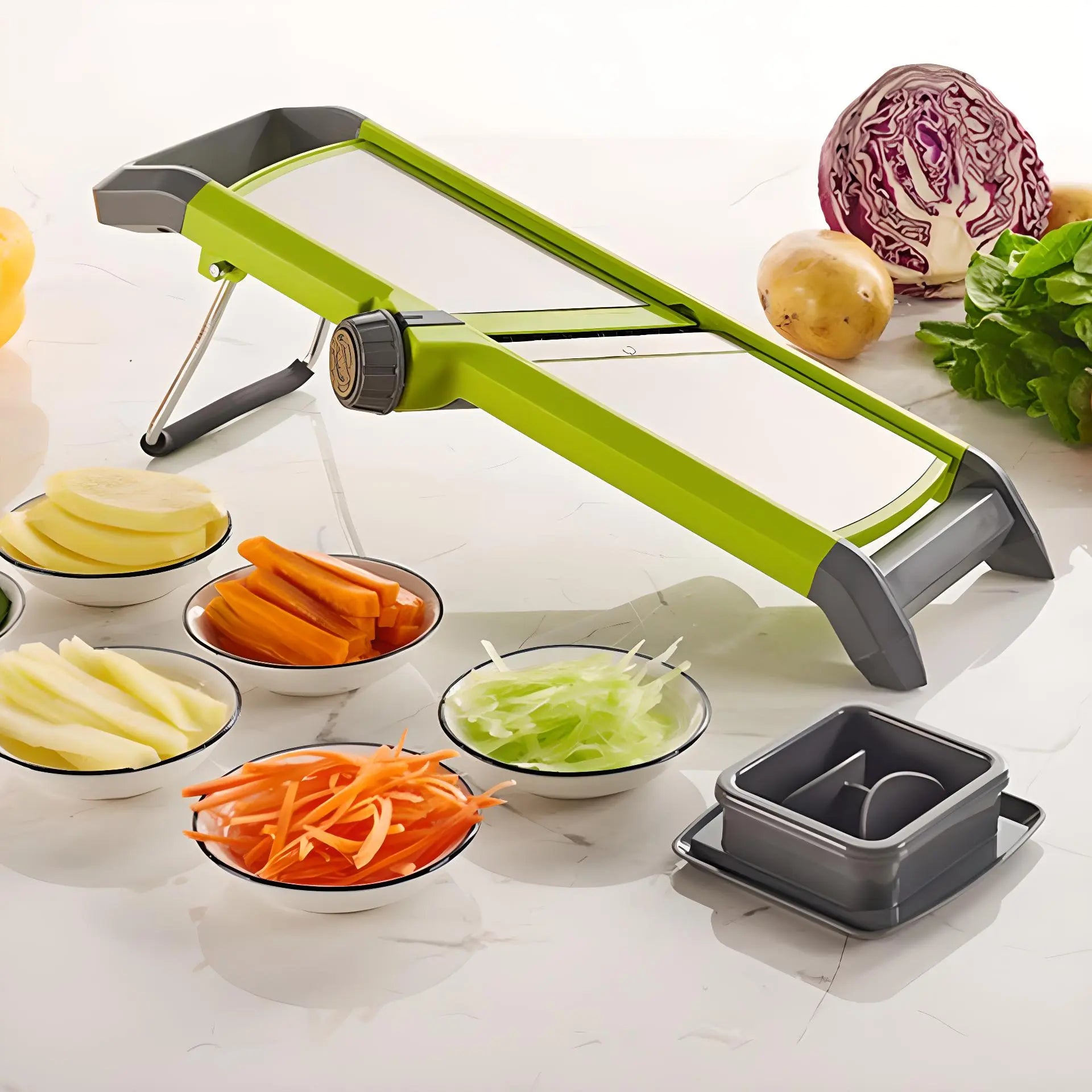 mandoline-japonaise-polyvalente-kumo-slicer-verte