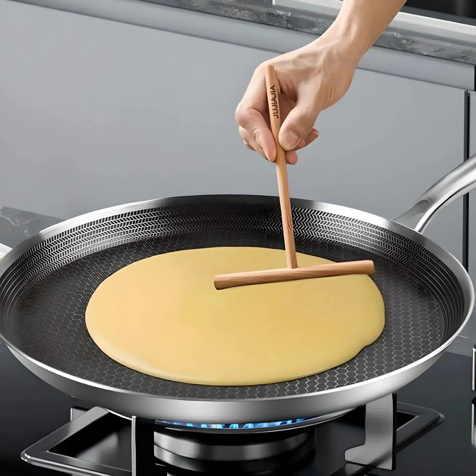 POELE INOX CRÊPES ET PANCAKES 28CM AURAPAN