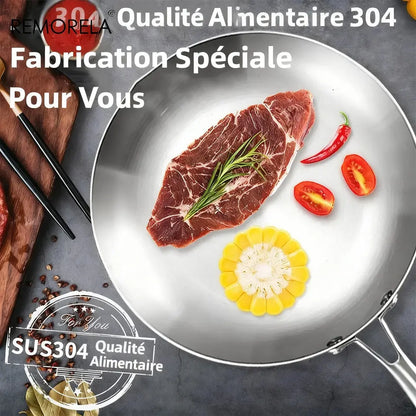 Poêle en inox KEMORELA™ | Lots 2 Et 3 Poêles Smarty Chef