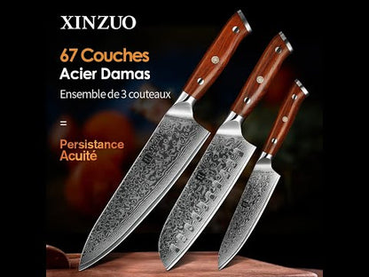 Vidéo de démonstration : Couteau Japonais Damas KAIZENCUT | KAIZENCUT Japanese Damascus knife