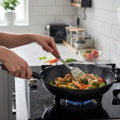 Wok en fonte 