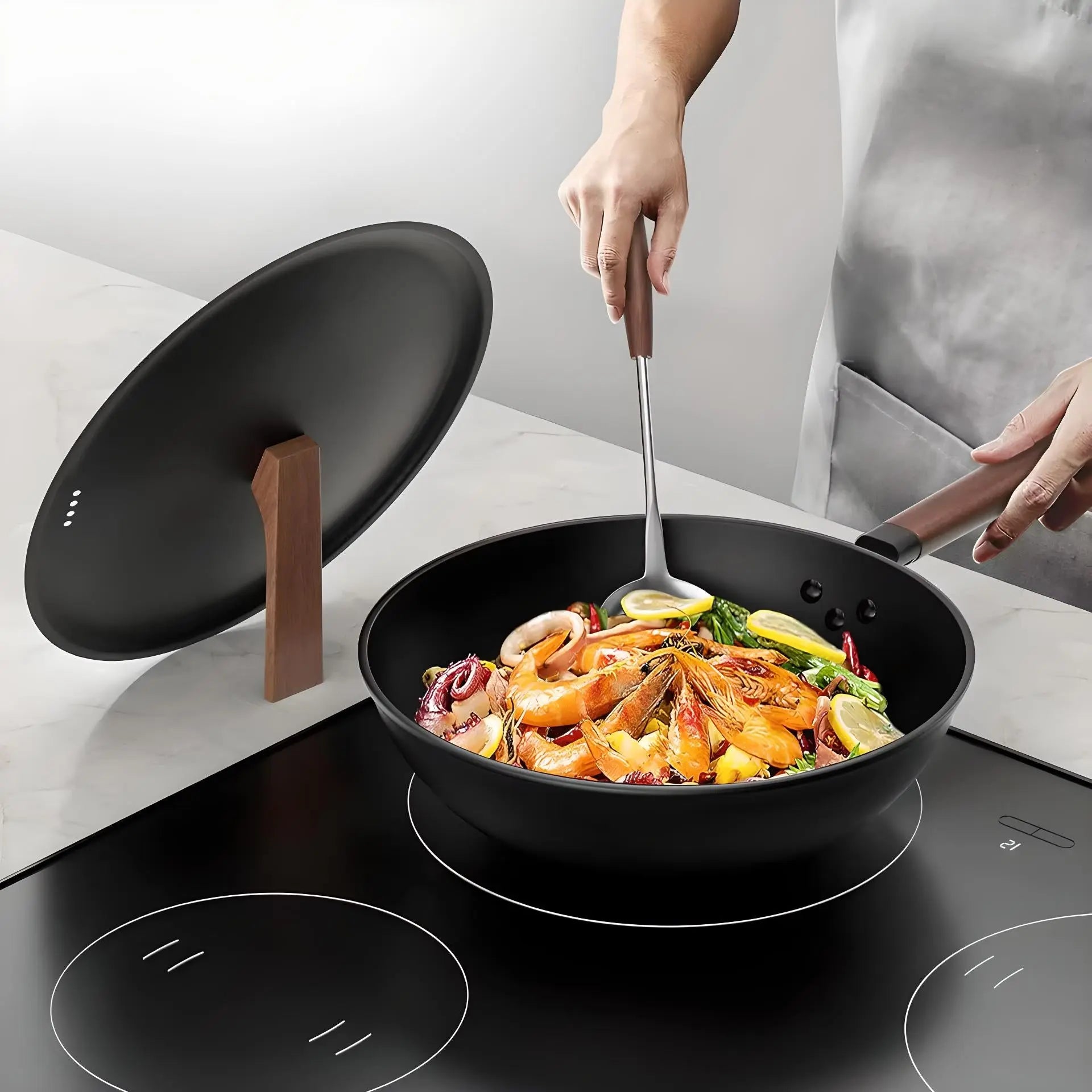 wok fond plat kuro-ko